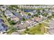 Aerial view of community homes with landscaping and a nearby pond at 1391 Turkey Ridge Rd. # C, Surfside Beach, SC 29575