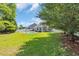 Expansive backyard featuring lush greenery, a sparkling pool, and ample space for outdoor activities at 140 Zinnia Dr., Myrtle Beach, SC 29579