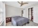Bedroom featuring a ceiling fan and closet at 140 Zinnia Dr., Myrtle Beach, SC 29579