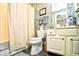Bathroom features a shower/tub combo and a single sink vanity with neutral tones at 1401 Lighthouse Dr. # 4226, North Myrtle Beach, SC 29582