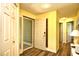 The foyer features hardwood floors and a view into the living area at 1401 Lighthouse Dr. # 4226, North Myrtle Beach, SC 29582