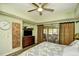Bedroom featuring a ceiling fan, TV and sliding glass door to patio at 1401 Lighthouse Dr. # 4226, North Myrtle Beach, SC 29582