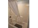 Standard shower with curtain and non-slip mat at 1625 S Ocean Blvd. # 106, North Myrtle Beach, SC 29582