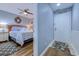 Inviting bedroom showcases a queen bed, neutral walls, and charming decor at 1900 Duffy St. # A8, North Myrtle Beach, SC 29582