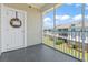 Enjoy outdoor living on this screened-in patio with lush landscaping at 200 Castle Dr. # 1369, Myrtle Beach, SC 29579