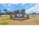 Elegant brick entrance sign for Waterway Palms Plantation with well-manicured landscaping at 2004 Crow Field Ct., Myrtle Beach, SC 29579