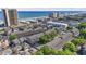 An aerial view of the condo community showcasing the units, landscaping, and proximity to the beach at 206 Maison Dr. # Q-204, Myrtle Beach, SC 29572