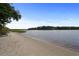 A scenic view of the beach, featuring a tranquil river and a wooden pier in the distance at 2128 Adams Circle, Little River, SC 29566