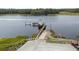 Elevated view of the community boat ramp with a covered dock and water access at 2128 Adams Circle, Little River, SC 29566