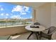 Balcony featuring a table with views of the water and blue skies in the background at 2151 Bridgeview Ct. # 3-405, North Myrtle Beach, SC 29582