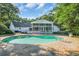 Backyard with a refreshing pool, surrounded by lush greenery, perfect for outdoor enjoyment at 217 Myrtle Ln., Myrtle Beach, SC 29572