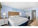 Bright bedroom with ocean view art, full closet and a comfortable queen bed at 2401 S Ocean Blvd. # 752, Myrtle Beach, SC 29577