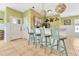 A cozy bar area with seating, unique lighting, and stylish decor, perfect for entertaining at 2808 N Ocean Blvd., North Myrtle Beach, SC 29582