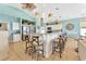 Spacious kitchen with central island, pendant lights, and stainless steel appliances at 2808 N Ocean Blvd., North Myrtle Beach, SC 29582