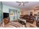Inviting living room with a view of the adjacent kitchen and dining area, creating an open and airy feel at 40 Parkside Dr., Pawleys Island, SC 29585