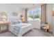 Comfortable bedroom with a large window and inviting blue accents at 400 Rookroost Circle, Conway, SC 29526
