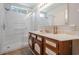 This bathroom has a full tub/shower and single sink vanity at 4300 Cross Cut Trail, Myrtle Beach, SC 29579
