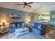 Open floor plan living area with hardwood floors and comfortable sofas and decor at 4741 Wild Iris Dr. # 303, Myrtle Beach, SC 29577