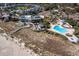 Aerial view of the community showing the beach access, clubhouse and pool at 487 Lantana Circle, Georgetown, SC 29440
