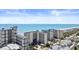 Aerial view of multiple oceanfront condo buildings on the beach at 5200 N Ocean Blvd. # 833, Myrtle Beach, SC 29577