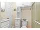 Cozy bathroom featuring white cabinets, drawers, and a wall-mounted towel rack for organized convenience at 6001-5610 S Kings Hwy., Myrtle Beach, SC 29575
