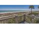 Beautiful view of the ocean from the wood deck with a wooden railing at 6001-5610 S Kings Hwy., Myrtle Beach, SC 29575