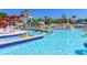 Community waterpark with slides, a lazy river, and lounge chairs for residents at 6001-5610 S Kings Hwy., Myrtle Beach, SC 29575