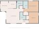 Floor plan showing the layout of the home with kitchen, laundry, and primary bedroom at 609 Hillside Dr. S # C-16, North Myrtle Beach, SC 29582
