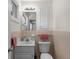 This bathroom features tiled walls, a toilet, and a vanity at 617 Hibiscus Ave. # 617, Myrtle Beach, SC 29577
