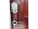 Close-up of a door lock with a numeric keypad for keyless entry and added security at 625 North Waccamaw Dr. # 101, Murrells Inlet, SC 29576