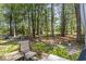 Spacious backyard with trees, plants, lawn and outdoor furniture at 6734 Blue Heron Blvd. # 104, Myrtle Beach, SC 29588