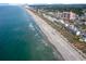 Breathtaking view of the sandy beach meeting the ocean, ideal for relaxation and vacation getaways at 6734 Blue Heron Blvd. # 104, Myrtle Beach, SC 29588