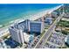Aerial view of multiple condo buildings near a beach and ocean at 7100 N Ocean Blvd. # 317, Myrtle Beach, SC 29572