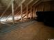 View of unfinished attic space with plywood floor and wooden beams at 753 Bucklin Loop, Myrtle Beach, SC 29579