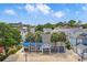 Aerial view of a neighborhood featuring charming properties and well-manicured landscaping at 829 9Th Ave. S, North Myrtle Beach, SC 29582