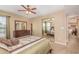 Neutral bedroom with a closet, dresser, and a view into an adjoining bathroom and hallway at 8796 Cloister Dr. # B, Surfside Beach, SC 29575