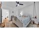 Nicely decorated bedroom with ceiling fan and stylish decor at 1004 Whooping Crane Dr., Conway, SC 29526