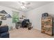 Bedroom with ceiling fan, carpeted floors and a window at 101 Winding Path Dr., Loris, SC 29569