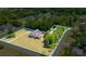 An aerial view of the beautiful property, highlighting its expansive lot, landscaping, and proximity to amenities at 1014 Academy Dr., Conway, SC 29526
