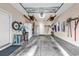 Spacious garage with overhead storage racks and plenty of room for parking and storage at 1033 Tuckers Rd., Pawleys Island, SC 29585