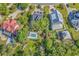 Aerial view showcasing the home, pool, and outdoor amenities at 130 Hagar Brown Rd., Murrells Inlet, SC 29576