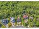 Aerial view of home with pool and lush backyard at 130 Hagar Brown Rd., Murrells Inlet, SC 29576