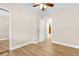 Comfortable bedroom with modern wood floors and ample closet space at 131 Oak Log Lake Rd., Conway, SC 29526