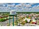 Aerial view of the city with the Conway water tower, green trees, and blue skies at 131 Oak Log Lake Rd., Conway, SC 29526