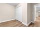 Bedroom with closet and open closet doors revealing extra storage space at 131 Oak Log Lake Rd., Conway, SC 29526