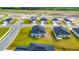 Community aerial view featuring home exterior, green lawns, and a newly developed neighborhood at 1368 Palm Springs Paloma Dr, Longs, SC 29568