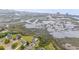 Overhead shot of the marsh landscape near the real estate and ocean in the background at 1400 James Island Ave., North Myrtle Beach, SC 29582