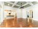 Open-concept living space with hardwood floors, recessed lighting, and a view to the kitchen at 1400 James Island Ave., North Myrtle Beach, SC 29582