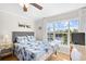 Inviting bedroom with a full bed, bright window view and coastal-themed decor providing a comfortable space at 14290 Ocean Highway # 222, Pawleys Island, SC 29585