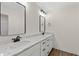 Modern bathroom featuring double sink vanity and mirrors at 1503 Red Bluff Rd., Loris, SC 29569